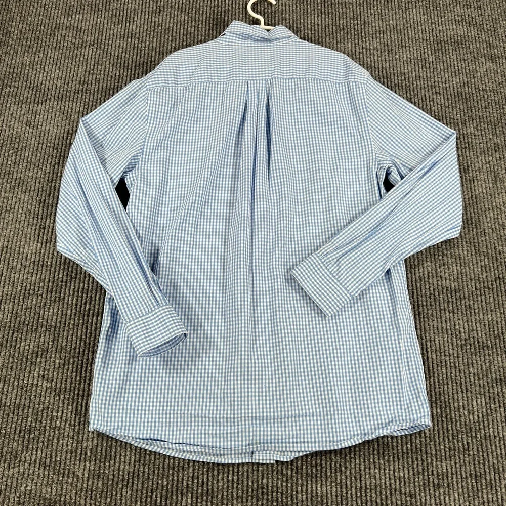 Vineyard Vines Shirt Youth‎ Boys Large Blue Check Long Sleeve Button Down